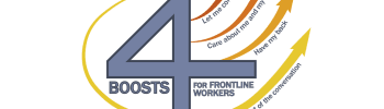 An illustrated overview of the 4 Boosts for frontline workers model